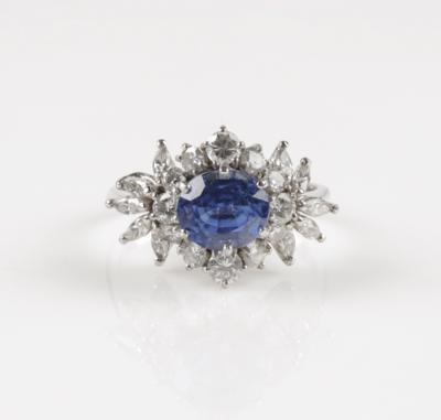 Brillant Diamant Tansanit Ring - Asta autunnale