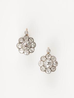 Altschliffbrillant Ohrringe zus. ca. 2,50 ct - Spring auction