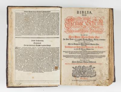 Luther Bibel, sog. "Kleine Kurfürstenbibel", Nürnberg, 1736 - Spring auction