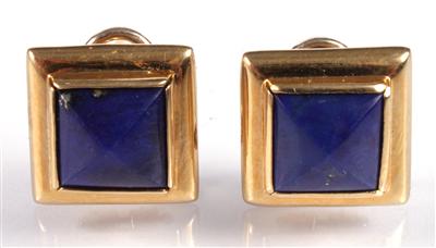 2 Lapis-Lazuliohrclipse - Antiques, art and jewellery