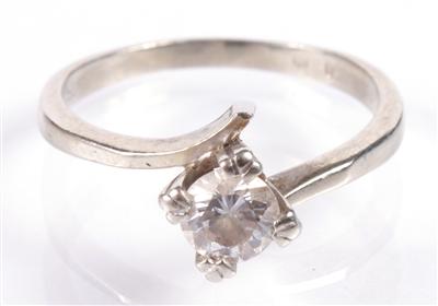 Solitärring ca. 0,45 ct, - Antiques, art and jewellery
