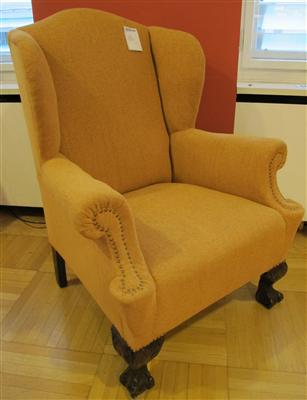 Ohrenfauteuil im Chippendale-Stil, 1. Drittel 20. Jhdt. - Kunst, Antiquitäten und Schmuck