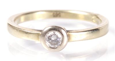 Solitärring ca. 0,20 ct - Antiques, art and jewellery