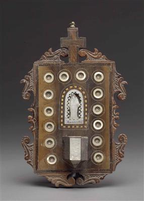 Weihwasserbehälter mit Reliquien, wohl Italien, 19. Jhdt. - Antiques, art and jewellery
