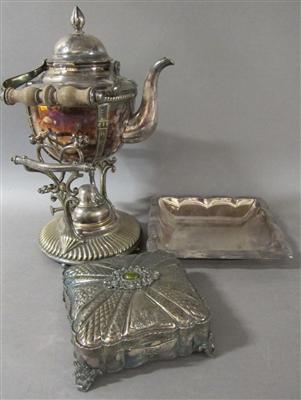 1 Teekanne mit Rechaud - Antiques, art and jewellery
