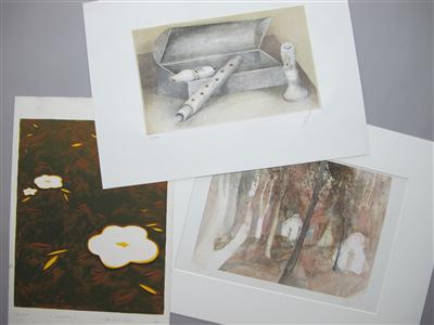 2 Grafiken, 1 Kunstdruck a) Reinhard FRITZ * - Kunst, Antiquitäten und Schmuck