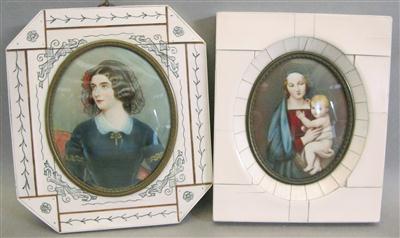 2 Miniaturbilder, 20. Jhdt. - Antiques, art and jewellery