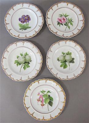 5 Blumenteller, Thun Klösterle, Karlsbad, datiert: 1837 - Arte, antiquariato e gioielli