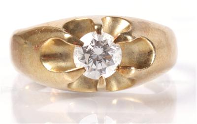 Solitärring 0,86 ct, - Antiques, art and jewellery