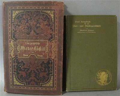 Konvolut von 2 Wiener Kochbüchern: a) Friedrich Hampel - Arte, antiquariato e gioielli