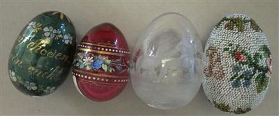 4 verschiedene Eier, 19. Jhdt. - Antiques, art and jewellery