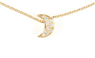 Brillantcollier "Mond" zus. ca. 0,15 ct - Arte, antiquariato e gioielli