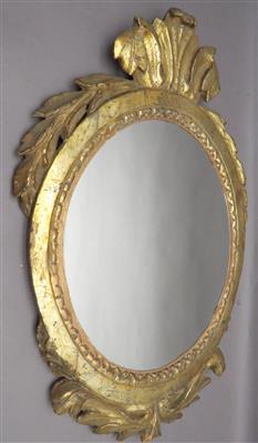 Ovaler Wandspiegel, klassizistische Stilform, 19. Jhdt. - Arte, antiquariato e gioielli