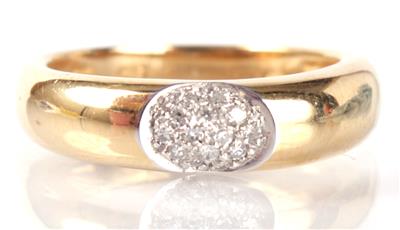 Diamantdamenring zus. ca. 0,10 ct - Arte, antiquariato e gioielli