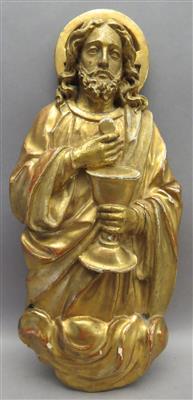 "Christus mit Kelch und Hostie", Relief um 1900 - Kunst, Antiquitäten und Schmuck