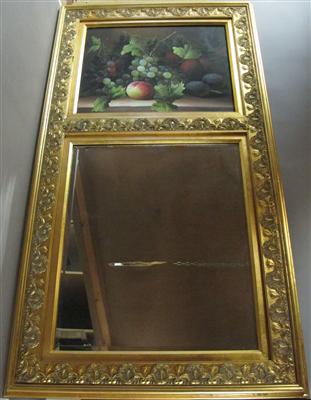 Wandspiegel (Trumeau) mit Bild "Obststillleben" - Um?ní, starožitnosti, šperky