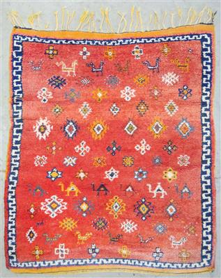 Berber-Teppich Marokko ca. 137 x 126 cm, Afrika - Antiques, art and jewellery
