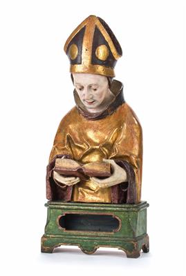 Bischofsbüste um 1500 - Umkreis Valentin LENDENSTREICH (um 1460 - 1506 Saalfeld/Saale) - Umění, starožitnosti, šperky