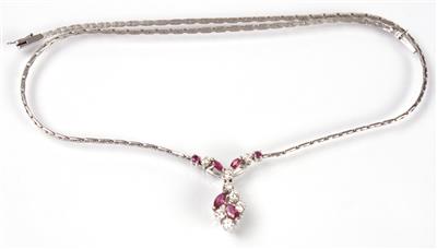 Brillantcollier zus. ca. 0,55 ct - Kunst, Antiquitäten und Schmuck