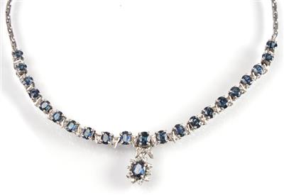 Diamantcollier zus. ca. 0,16 ct - Umění, starožitnosti, šperky