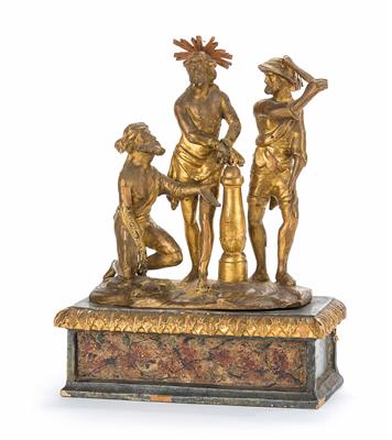 Kleine Skulpturengruppe - Geißelung Christi, um 1800 - Arte, antiquariato e gioielli