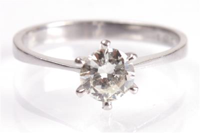 Solitärring ca. 0,80 ct - Antiques, art and jewellery