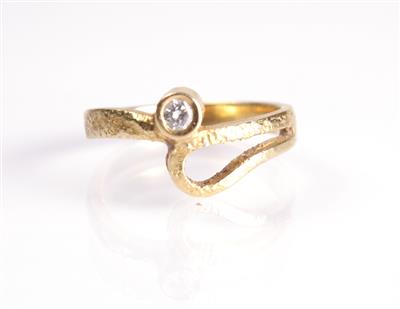 Brillantsolitärring ca. 0,10 ct - Antiques, art and jewellery