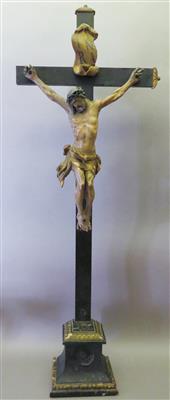 Hausaltar-Standkruzifix, Alpenländisch 2. Hälfte 18. Jhdt. - Arte, antiquariato e gioielli