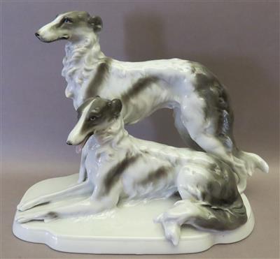 "Zwei Windhunde", Fa. Fasold  &  Stauch - Arte, antiquariato e gioielli