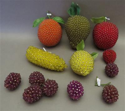 Konvolut von hochwertig gearbeitetem Plastik-Obst - Arte, antiquariato e gioielli