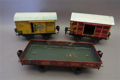 2 Märklin Güterwagen Spur 0: - Kunst, Antiquitäten und Schmuck