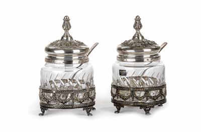 2 Portugiesische Marmelade- bzw. Honigbehälter, 1. Hälfte 20. Jhdt. - Antiques, art and jewellery