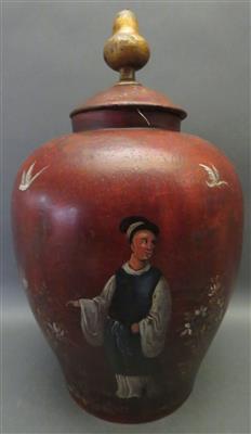 Urnenförmige Deckelvase, europäisch (wohl deutsch) 1. H.19. Jhdt. - Kunst, Antiquitäten und Schmuck