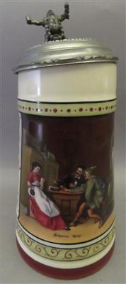 Porzellankrug mit Durchscheinbild, um 1900 - Kunst, Antiquitäten und Schmuck