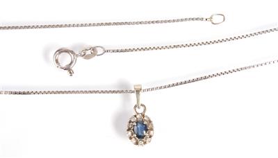 Diamantanhänger an Venezianerhalskette - Arte, antiquariato e gioielli