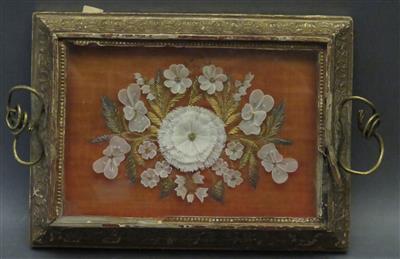 Biedermeier Handarbeits-Blumenbildchen um 1820/30 - Kunst, Antiquitäten und Schmuck