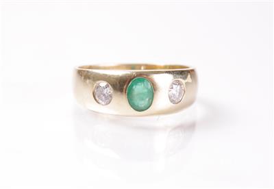 Brillant Smaragdring - Antiques, art and jewellery