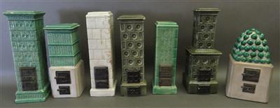 Modellkollektion (7 Stück) alter Kachelöfen, Radstadt - Pongau um 1910-1930 - Kunst, Antiquitäten und Schmuck