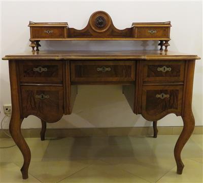 Spätbiedermeier-Schreibtisch mit Aufsatz, um 1850/60 - Antiques, art and jewellery