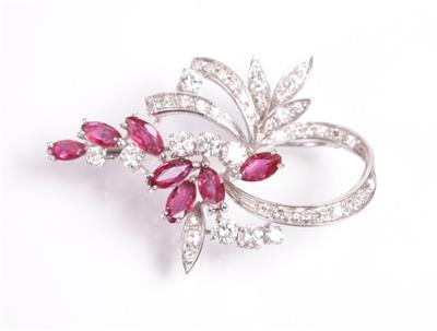 Brillant-Diamant-Rubinbrosche - Arte, antiquariato e gioielli