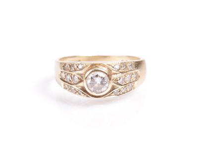 Brillant-Diamantdamenring zus. 0,48 ct - Arte, antiquariato e gioielli