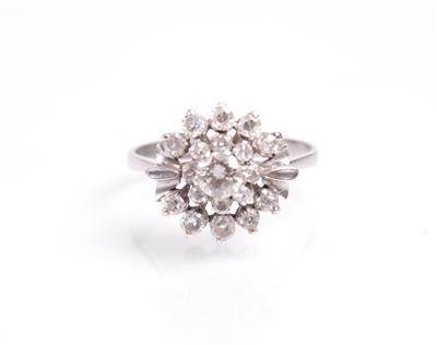 Brillant-Diamantdamenring zus. ca. 0,90 ct - Arte, antiquariato e gioielli