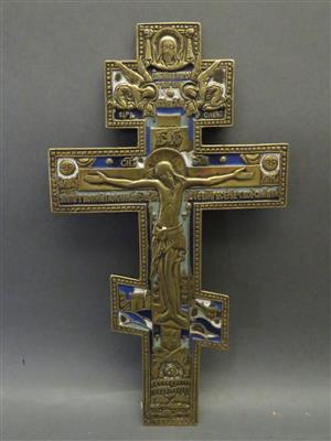 Altes russisch-orthodoxes Segenkreuz - Arte, antiquariato e gioielli