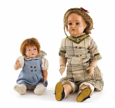 2 alte Puppen: - Kunst und Antiquitäten