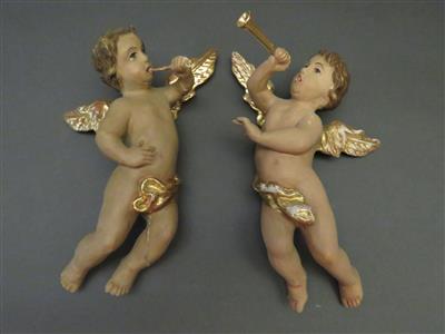2 musizierende Engel - Kunst und Antiquitäten