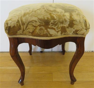 Spätbiedermeier-Hocker - Kunst, Antiquitäten und Schmuck