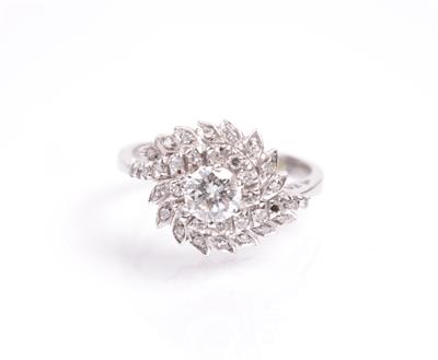 Brillant-Diamantdamenring zus. ca. 0,95 ct - Kunst und Antiquitäten