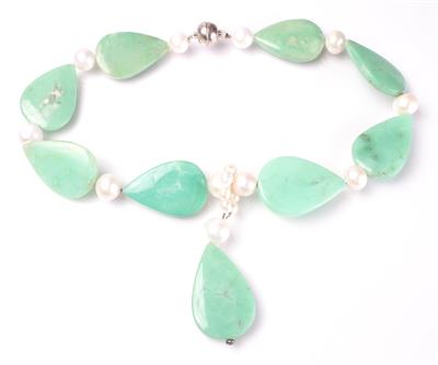 Chrysoprascollier - Antiques, art and jewellery