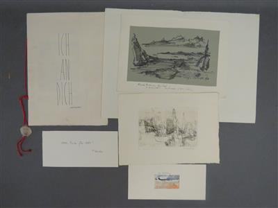 Fünf Zeichnungen und eine Radierung für R. Buchmann gewidmet - Kunst, Antiquitäten und Schmuck