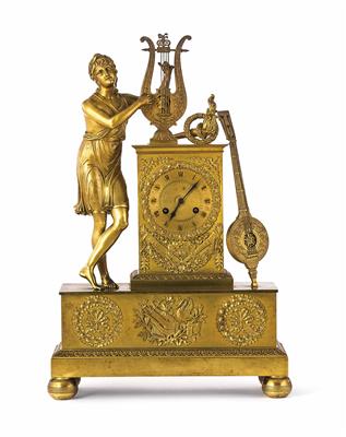 Französische Empire-Pendule, "Allegorie der Musik", Frankreich um 1815 - Arte, antiquariato e gioielli